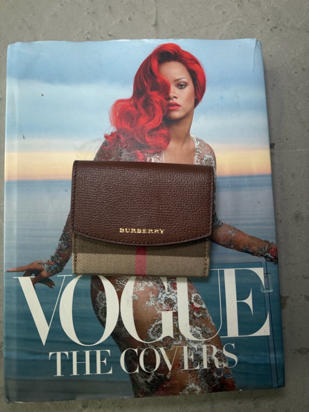 Burberry Luna Wallet Trifold House Check And Tan Leather 100% Authentic!